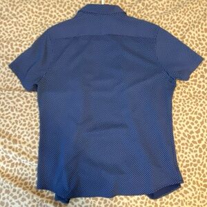 Express Blue Casual Button Down Shirt